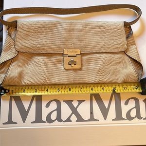 Max Mara embossed leather bag with detachable strap. Comes with box and dust bag